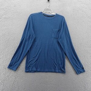 Tec One Explorer Mens Small Long Sleeve UPF 40+ Pocket T Shirt Blue Wicking NEW